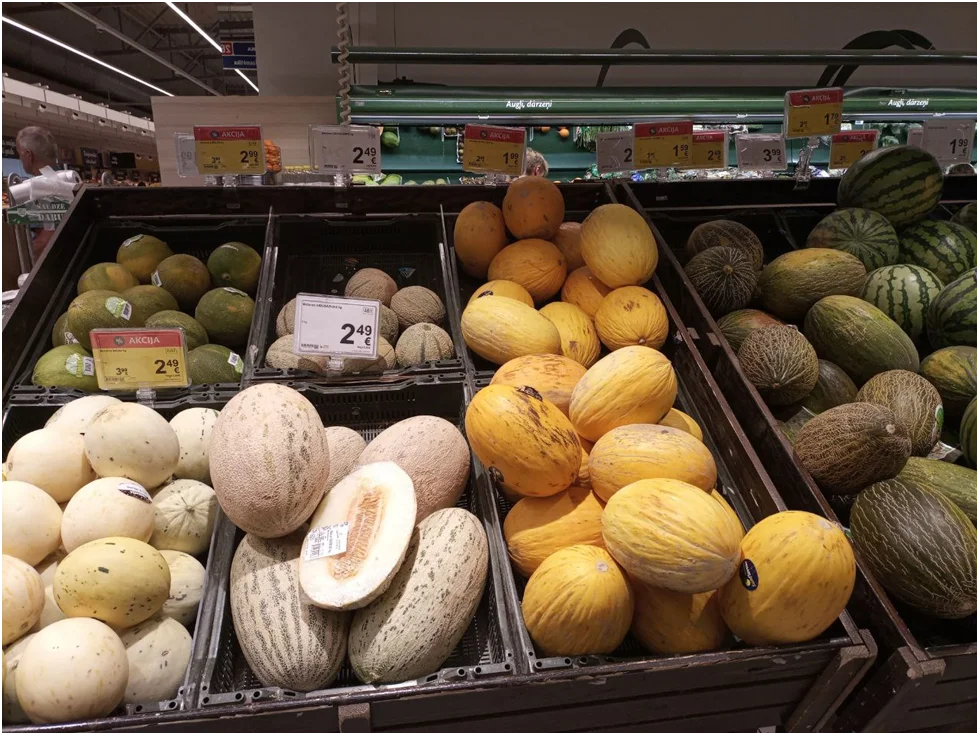 Дыня из Узбекистана в супермаркетах Латвии на фоне конкурентов из Испании •EastFruit
